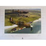 'Battle of Britain Memorial Flight over Beachy Head' with signed surround and Berlin Airlift '