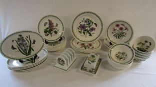 Collection of Port Meirion 'Botanics' pottery, plates and bowls, toast rack etc