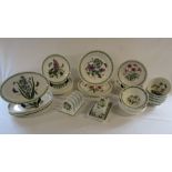 Collection of Port Meirion 'Botanics' pottery, plates and bowls, toast rack etc