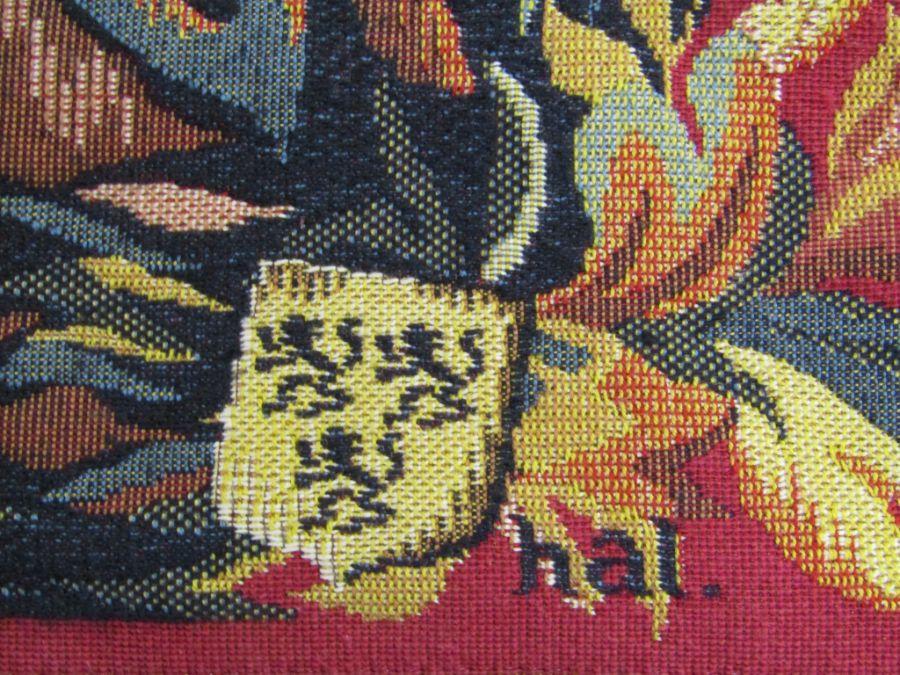 Large 20th century JP Paris Point de loiselles Royal Tapestry - 'Tapestry designed, produced, - Image 4 of 6