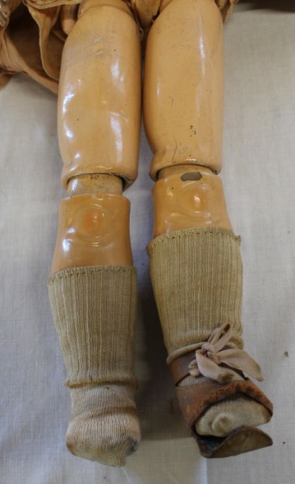 Bisque socket head doll marked S & W (Strobel & Wilkin) 120 Made in Germany on composition - Image 7 of 8