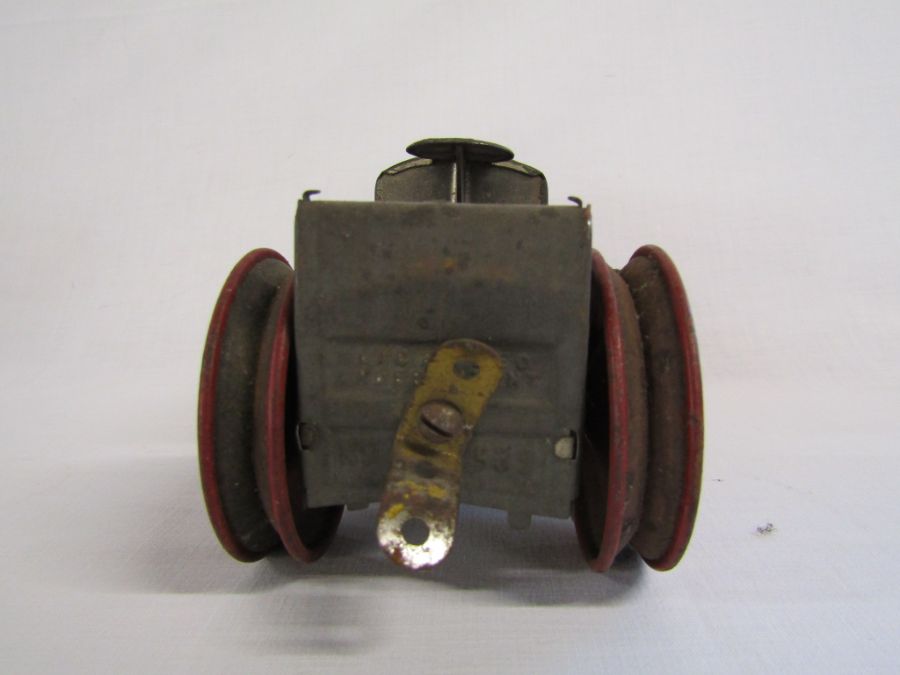 Louis Marx & Co wind up tin tractor - Mettoy Dunlop Fort tin truck with figure - Triang trains R55/ - Image 7 of 18