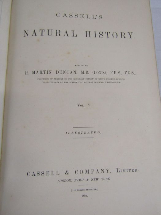 Cassell's Natural History Volumes 1-6 Illustrated leather bound books and Burrows Handy Guide to - Image 19 of 24
