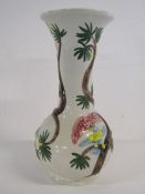 Crown Ducal Charlotte Rhead vase with a tropical birds approx. H 30cm
