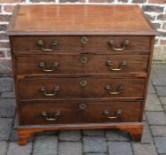 Georgian mahogany chest of drawers on bracket feet  W 82cm D 46cm H 80cm