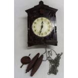 Russian bakelite cuckoo clock with weights & pendulum