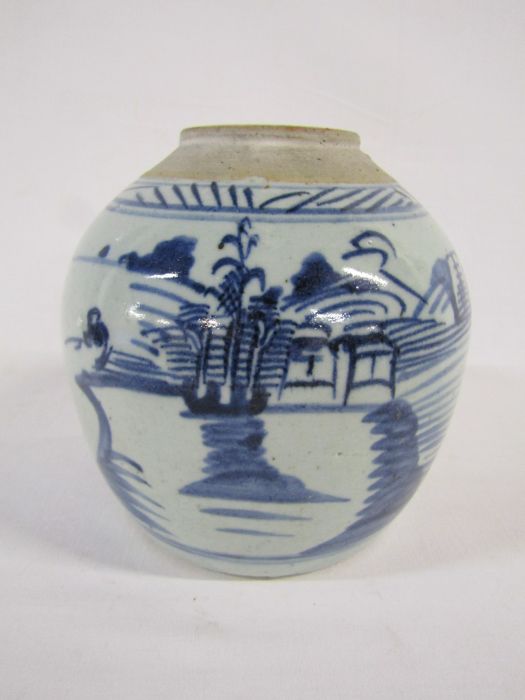 Imari lidded vase - repair to lid approx. 40cm high, imari plate approx. 19cm across and Chinese - Image 9 of 10