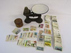 Large selection collectors cards, mainly Brooke Bond tea but some Players - Players cigarette carton