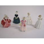 Collection of 5 Royal Doulton figurines, to include 'Goody Two Shoes' 'Tinkle Bell' 'Cherie' '