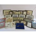 Collection of pictures to include Bill Cheeseman and Chinese style birds etc