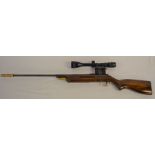 .22 air rifle with break barrel spring action, Vernom 3x9x40 telescopic sights & a silencer