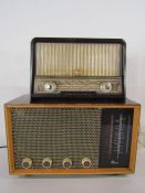 2 vintage radios Philips B3X66U bakelite valve radio and G Marconi Radio both untested