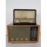 2 vintage radios Philips B3X66U bakelite valve radio and G Marconi Radio both untested