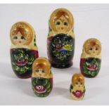 Family of 5 Russian dolls