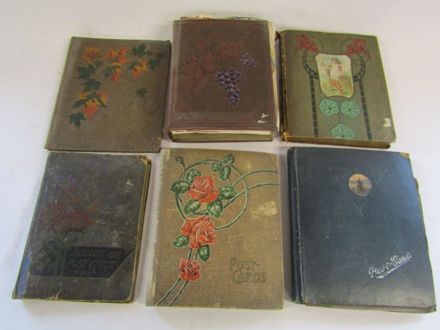 Collection of vintage postcard albums with postcards, mainly topographical, mostly written on, the - Image 5 of 5