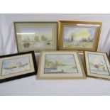 Collection of framed pictures by J Collins