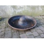 Cast iron mexican hat pig trough