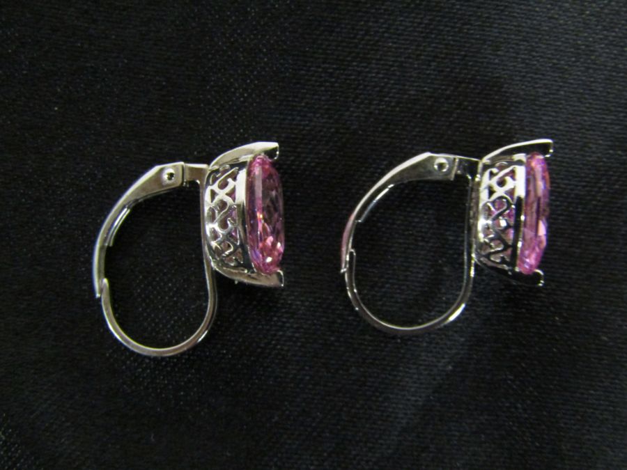 11 sets of costume jewellery earrings including Kirks Folly, five pairs marked 925 - Image 4 of 14