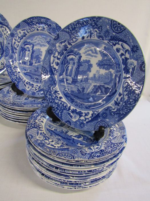 Spode Italian plates, varying sizes, varying ages (stands for display only) - Image 6 of 6