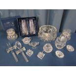 Collection of crystal and cut glass to include Caledonian Crystal tumblers