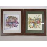 2 Colin Carr framed prints 'Silver Jubilee' and 'Bull Ring Grimsby'