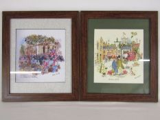 2 Colin Carr framed prints 'Silver Jubilee' and 'Bull Ring Grimsby'