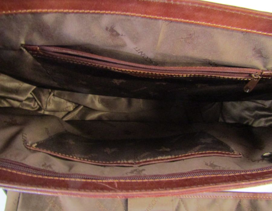 Visconti leather messenger bag with dust cover - Image 4 of 4