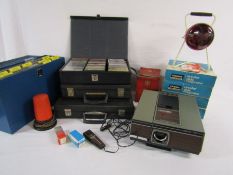 Hanimex La Ronde projector, collection of cassettes and other items
