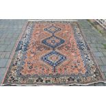 Large Persian style carpet 245cm by 172cm