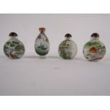 Collection of Chinese inside painted scent bottles