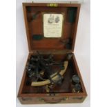 A case mid 20th Century Hezzanith Sextant Endless Tangent Screw Automatic Clamp No G81