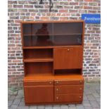 McIntosh Teak Cramond display cabinet approx. W120.5cm x H170cm x D40cm does come in 2 parts with