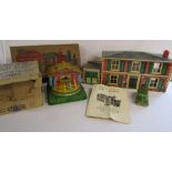Mettoy 6173 'Farmer in the dell' musical toy and Mettoy 6255 metal dolls house (no furniture)