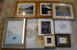 Various pictures including a pen & ink of Scarborough House, Tetney.