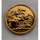 Elizabeth II 2014 gold full sovereign