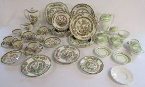 Indian Tree coffee service and sandwich set with extra plates and an art deco china coffee service