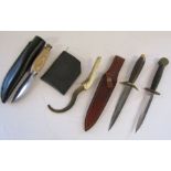 Collection of 4 witchcraft knives