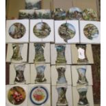 Collection of collector plates include German and Wedgwood