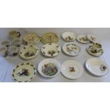 Collection of teddy bear themed vintage nursery china