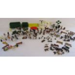 Collection of Cherilea farm animals and Britains Zoo animals, the farm animals are almost all