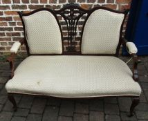 Edwardian mahogany 2 seater sofa