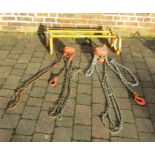 Tiger 1t TCB14 chain hoist & 2t WH-C4 Hackett chain hoist with hanging support bars