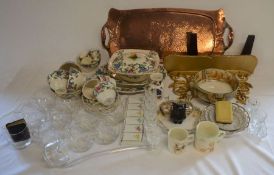 Various ceramics including Royal Cauldon 'Victoria' pattern part tea/dinner service, 10 punch