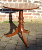 Georgian mahogany tripod table on sabre legs