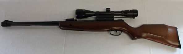 El Gamo .22 cal under lever air rifle with Bushmaster 4 x 40 scope