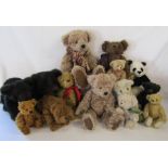 Collection of collectors teddy bears to include Russ Ozark, Oldacre etc