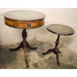 Regency style drum table & a side table