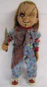 Large standing Chucky 1:1 scale replica doll approx. 72cm tall