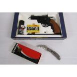 KWC Colt Python 357 2.5" air soft hobby 6mm gun & Spyderco Harpy SS SpyderEdge pocket knife