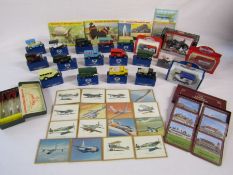 Collection of items to include Fina collectable Corgi cars, The Cricket Collection coasters, Unicorn